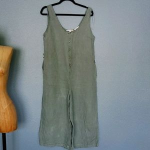 Linen jumpsuit romper